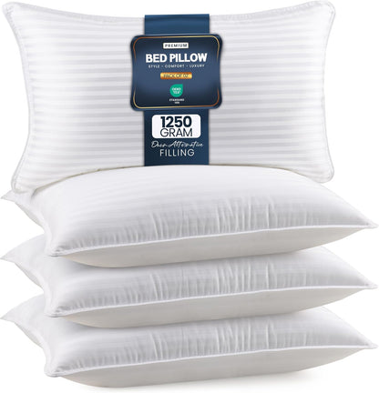 Utopia Bedding Bed Pillows for Sleeping Queen Size (White), Set of 2, Down Alternative Pillow for Sleeping, Cooling Hotel Quality Pillow Set for Back, Stomach or Side Sleepers