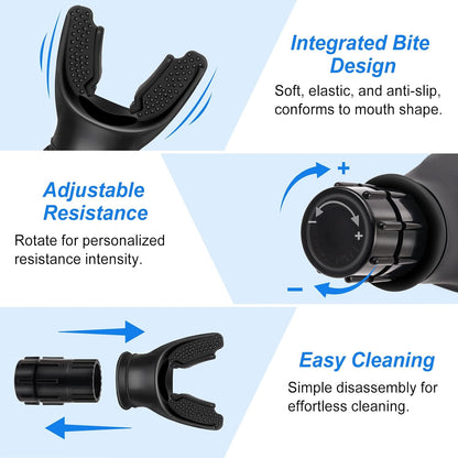 TEAWOO 3 PCS Portable Breathing Trainer with Adjustable Resistance Settings