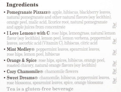 Bigelow Tea Assorted Herbal Tea Variety, 18 Count (Pack of 6)