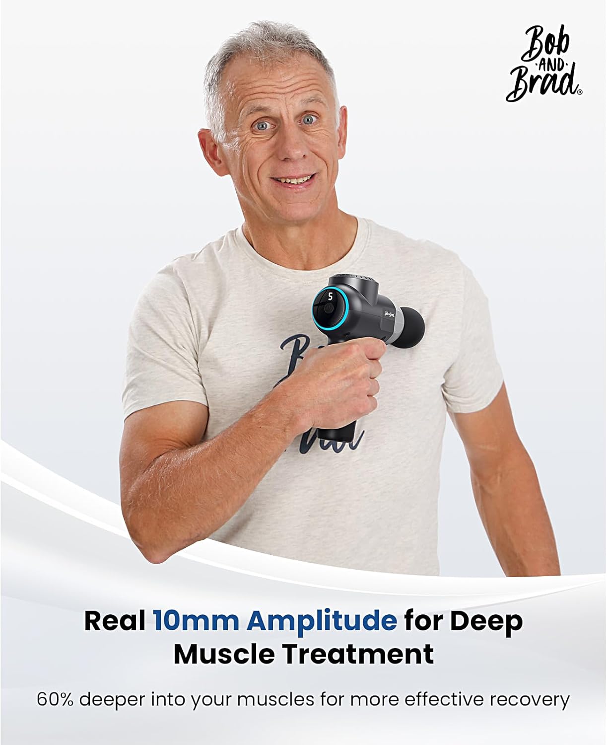 BOB AND BRAD C2 Pro Massage Gun with Heat and Cold Therapy, FSA Eligible & HSA Approved, PT-Developed Deep Tissue Back Massager for Athletes, Men & Women — Birthday & Holiday Gifts