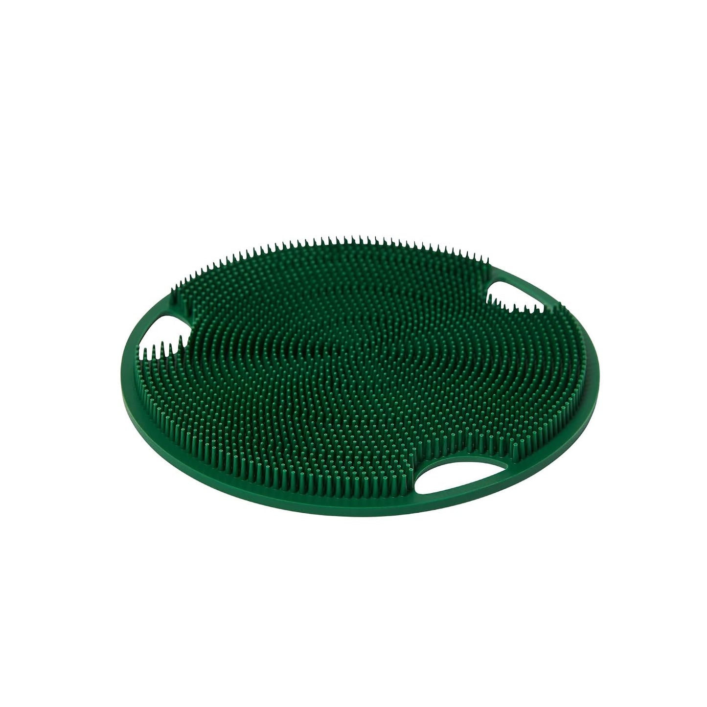 Boie USA Flat Body Scrubber - Soft Silicone-Like Exfoliating Shower Scrubber & Body Cleansing Brush - Stick-to-Wall Loofah Replacement - Antimicrobial Exfoliator for All Skin Types (Blue)