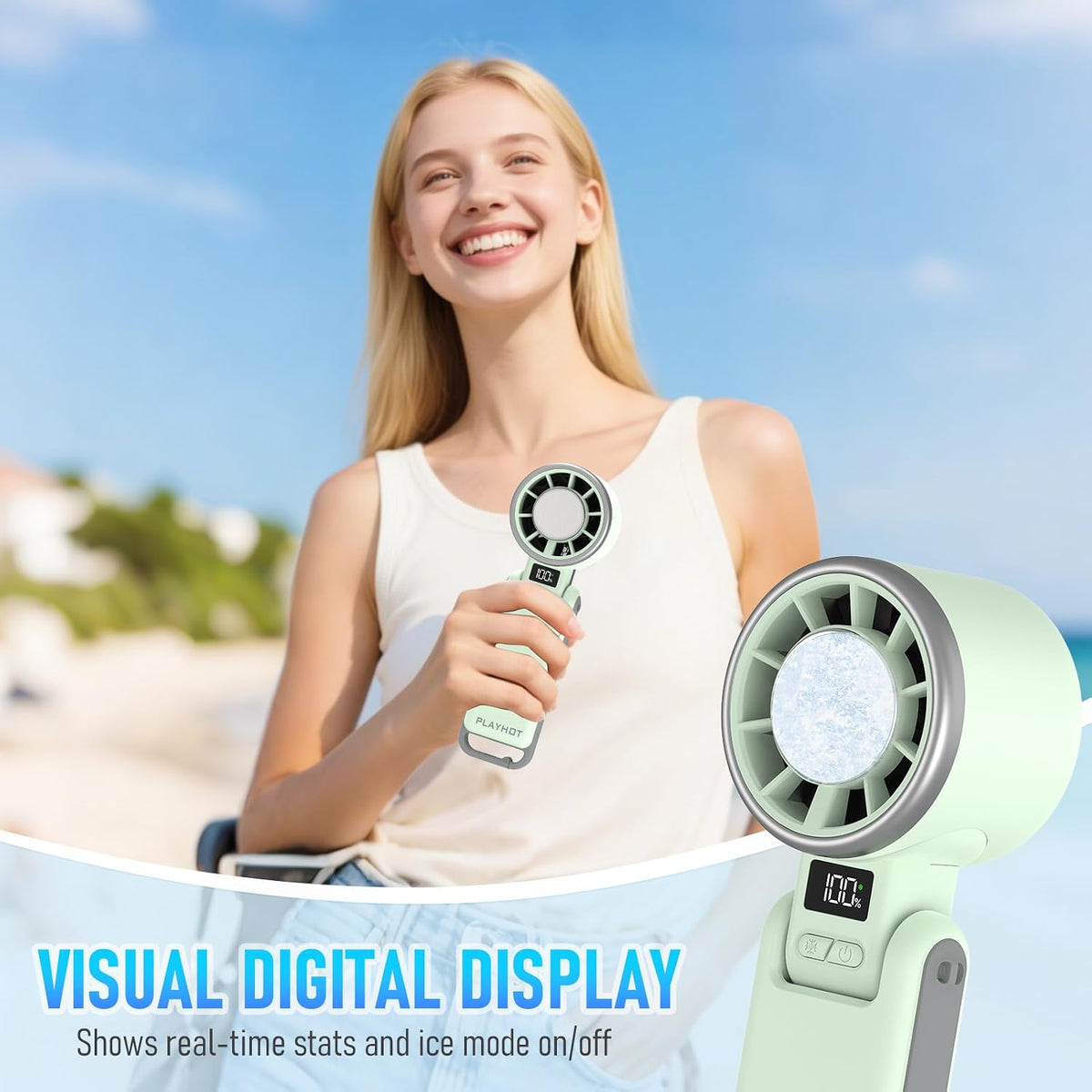 PlayHot Portable Handheld Cooling Fan, Travel Essentials, Gifts for Women