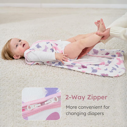Yoofoss Baby Sleep Sack Baby Wearable Blanket 100% Cotton 2-Way Zipper Toddler Sleeping Sack