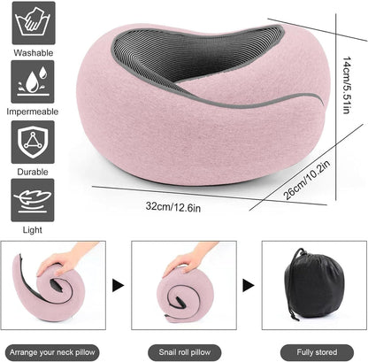 WEERSHUN Travel Pillow for Airplanes, 2026 New Memory Foam Neck Pillow with Chin Wrap for Traveling, Suitable for Airplanes, Offices and Cars (Dark Gray)