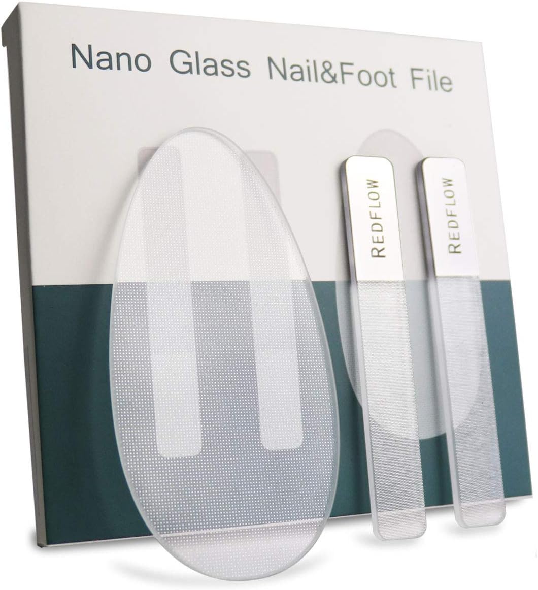 RedFlow Nail Buffer Set Contains 52 Nail Files, Double Sided 100/180 Grit Nail Files, Nail Buffering Files for Home and Salon Use (52 Pack)