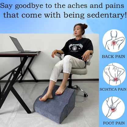 Foot Rest for Under Desk at Work.Multifunctional 3-Tier Foot Stool,with Washable Footrest.for Under Desk,Office Chair Gaming Chair & Sofa,Leg Elevation Pillow,Supports Posture -Dark Grey