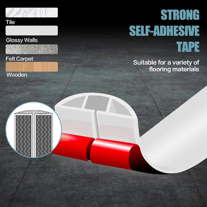 Floor Cord Cover Self Adhesive Cord Hider,10FT Cable Management, Extension Strip Protector for Wires, Prevent Cable Trips for Offices, Gyms, Exhibitions Cavity 0.39"(W) x 0.27"(H) BrownWood