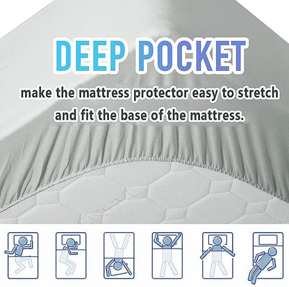 MATBEBY Queen Size Mattress Pad - Cooling Breathable Mattress Topper, Quilted Fitted Mattress Protector, Pillow Top Mattress Cover with 8-21" Deep Pocket, Soft, Machine Washable, White, 60x80 Inches