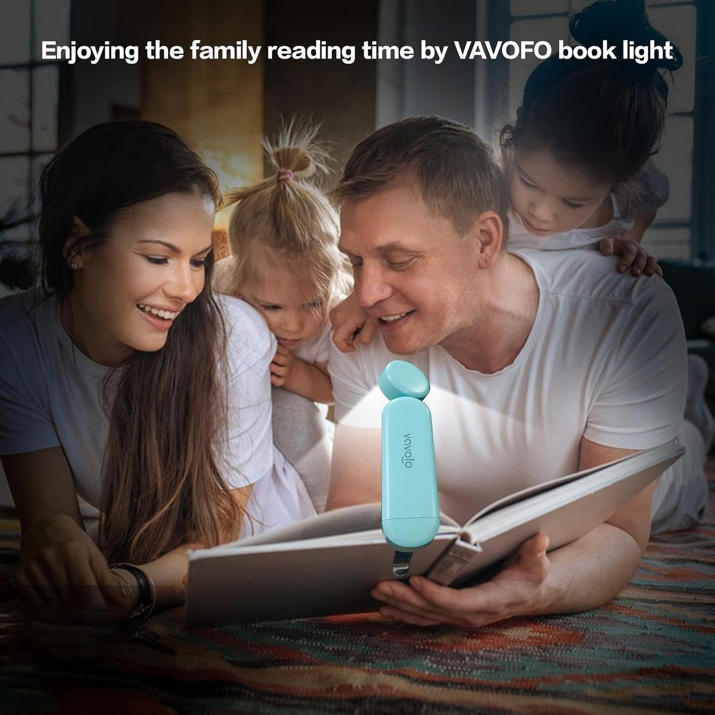 VAVOFO USB Rechargeable Book Light, Blue Light Blocking, Amber Clip-On Bookmark Shaped Reading Light, Eye Care 6 LEDs With 9 Lighting Modes for Bookworms (Grey)