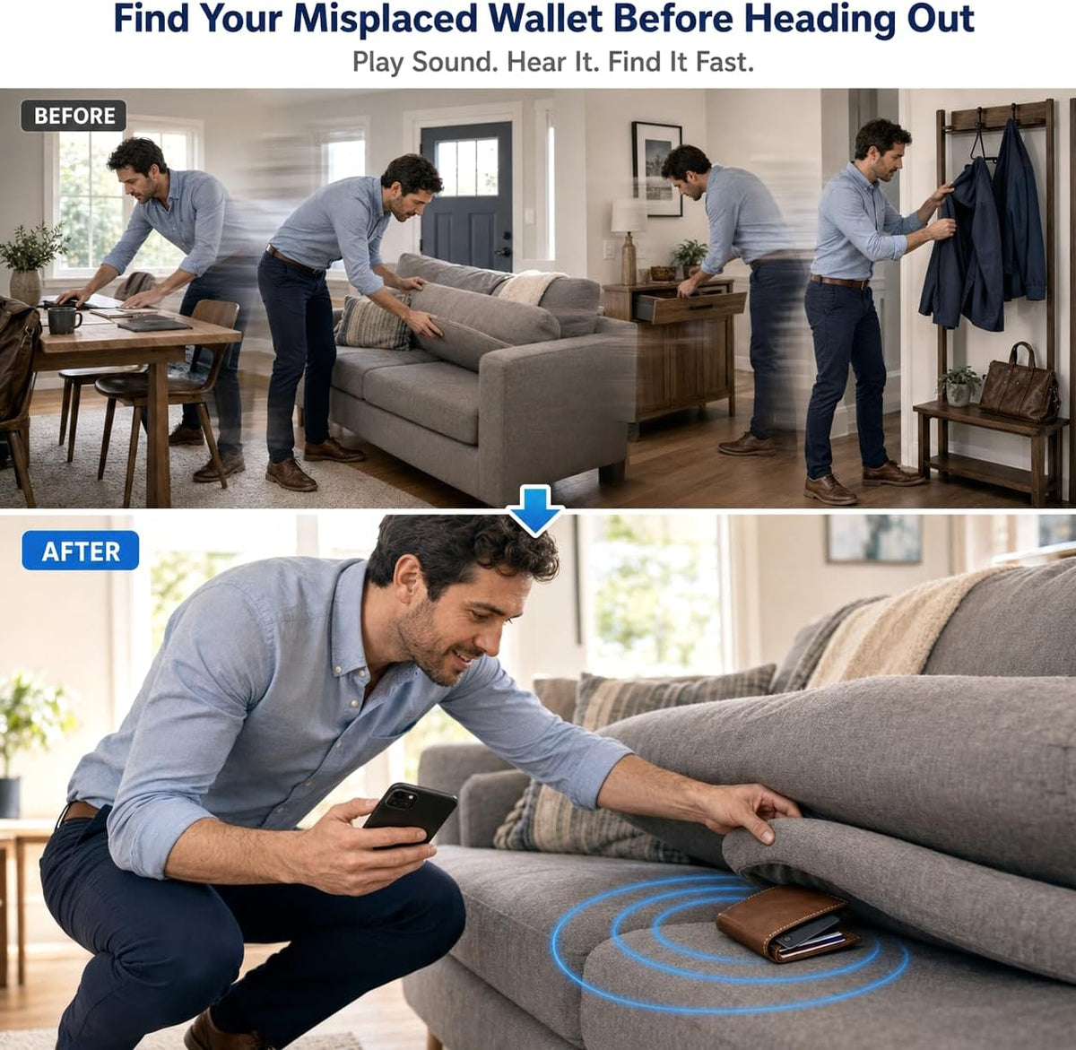 Wallet Finder Card for iPhone: Loud Enough to Hear Under Couch