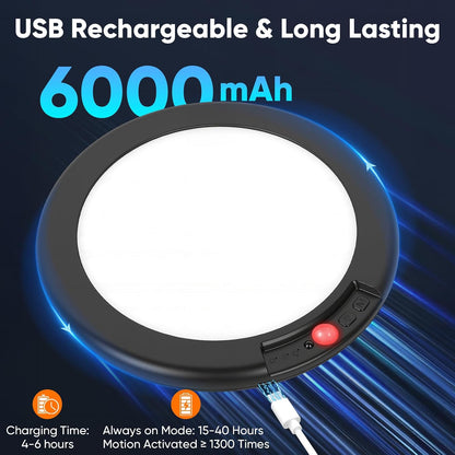 Rechargeable Motion Sensor Ceiling Light, Battery Operated Closet Light