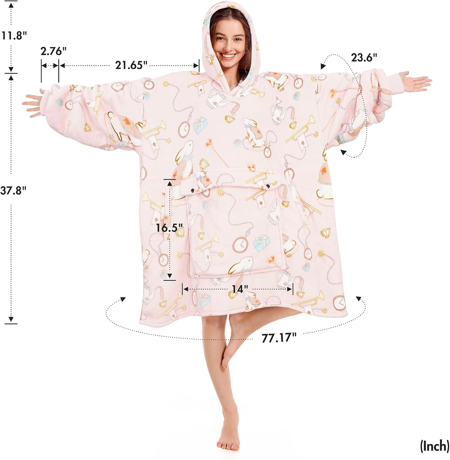 Narecte Cozy Oversized Blanket Hoodie Wearable Blanket Adults Soft Hooded Blanket Hoodie Birthday Gifts for Women Christmas - Colors A