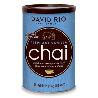 David Rio Elephant Vanilla Chai Tea Latte Mix, 14 Oz