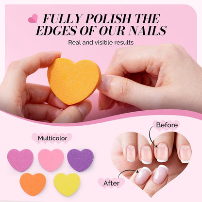 MelodySusie 16Pcs Professional Nail Buffer Kit,Nail Files and Buffers,Nail Buffer Block,Nail Brush, Nail File Buffers Kit for Natural Nails,DIY,Home Use,Salon（100/180 Grit）