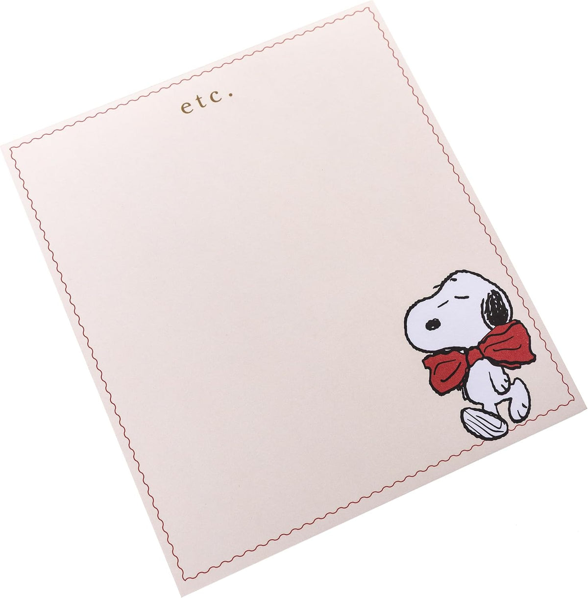 Graphique Peanuts Scallop List Pad, Cute Memo Notepad for To Do Lists and Daily Notes, 80 Perforated Sheets, Luxe Sketch Paper, Slim Desk Pad for Office, Home, School, Daily Planning