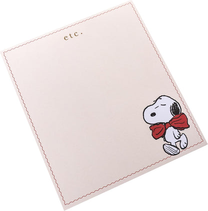 Graphique Peanuts Scallop List Pad, Cute Memo Notepad for To Do Lists and Daily Notes, 80 Perforated Sheets, Luxe Sketch Paper, Slim Desk Pad for Office, Home, School, Daily Planning