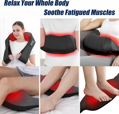UFFAE Shiatsu Neck and Back Massager with Heat, Electric Deep Tissue Kneading Neck and Shoulder Massage (NOT Cordless)