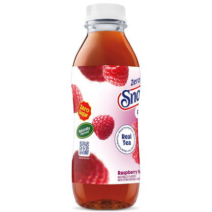 Snapple Zero Sugar Raspberry Tea, 16 fl oz recycled plastic bottle, Pack of 12