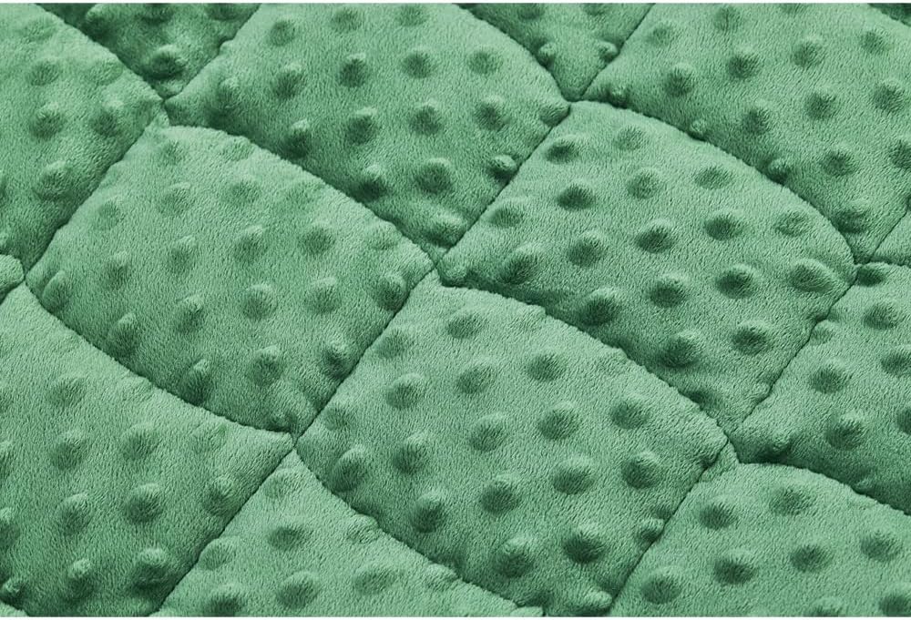 TONGDADA Weighted Lap Blanket 7lbs for Adult,Perfect for Relaxation, Lounging, Napping, Sleeping & Travel,Luxury Minky Weighted Body Blanket,Weighted Throw Blanket-Dark Grey Minky Dot, 29" x 24"