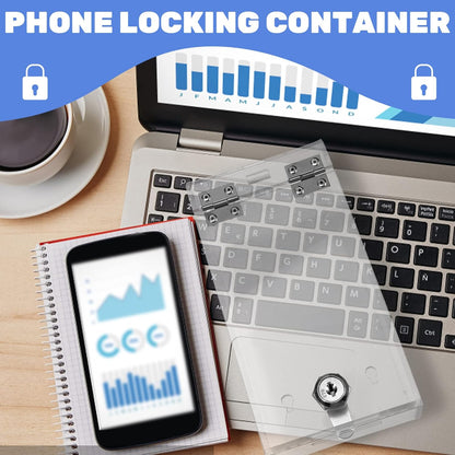 Zerodeko 1PC Key Lock Box Cellphone Case Clear Cell Phone Lock Box Phone Locker Box Self-control Smartphone Holder Mobile Phone Case for Parents to Get More Focused Cellphone Case Lockbox
