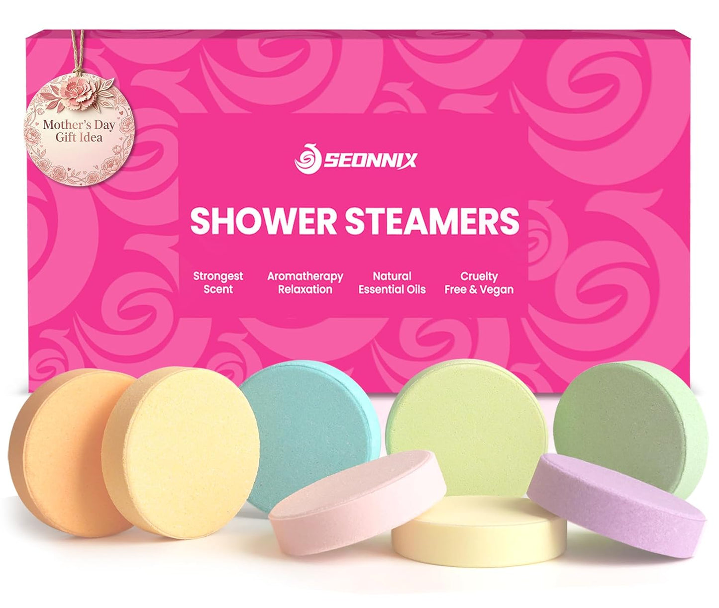 Shower Steamers Aromatherapy 15 Pack, Menthol & Eucalyptus Shower Bombs with Natural Essential Oils, Quick Relief Nasal Congestion, Relaxation & Self Care Gifts for Women & Men