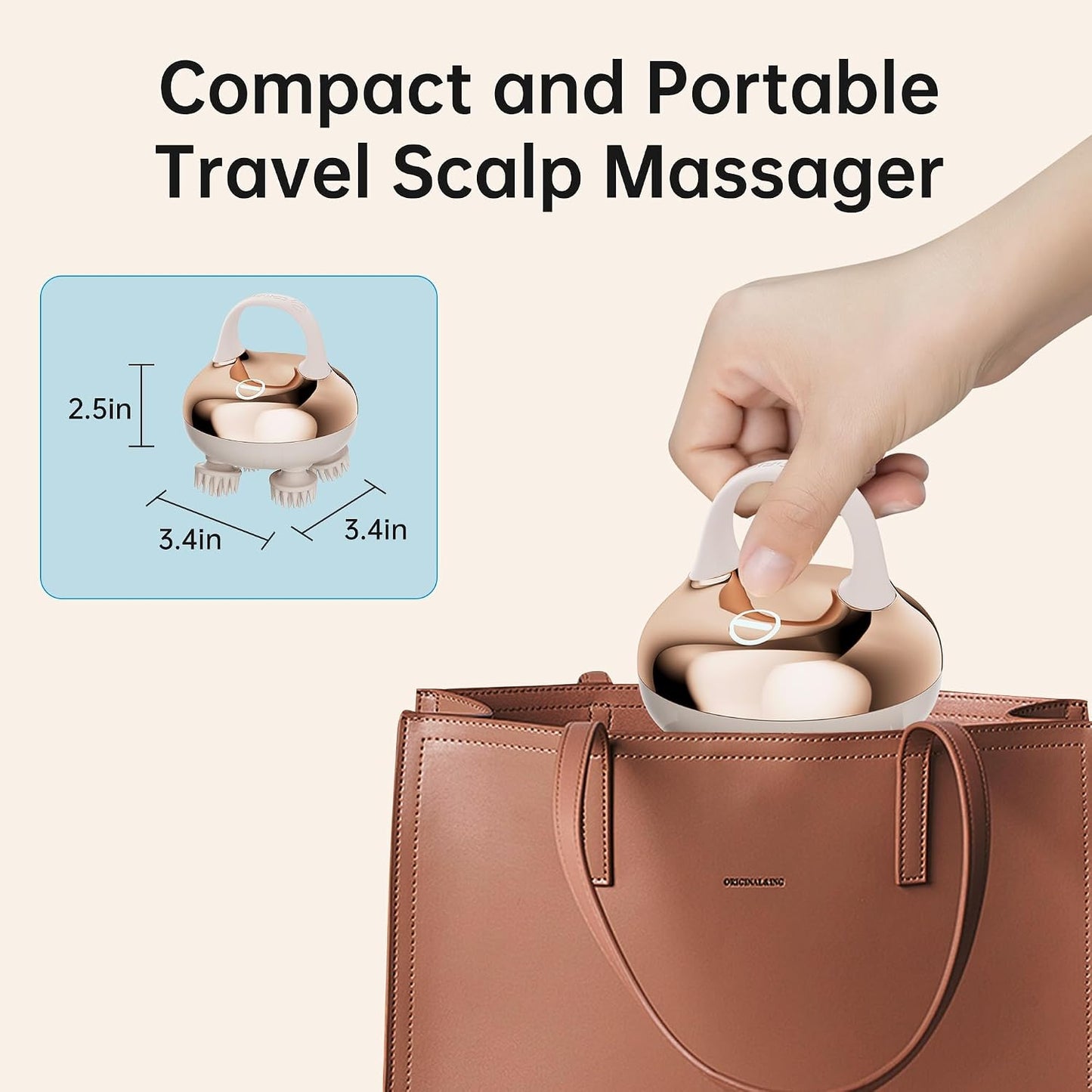 COMFIER Electric Scalp Massager, Waterproof Head Massager with Mutlti-Modes Vibration, Handheld Portable Head Scratcher for Hair Growth, Dog Cat Massager for Deep Clean and Stress Relax