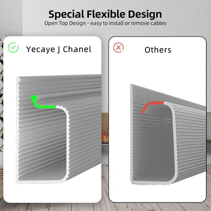 YECAYE Cable Management, 6 Pack, Black