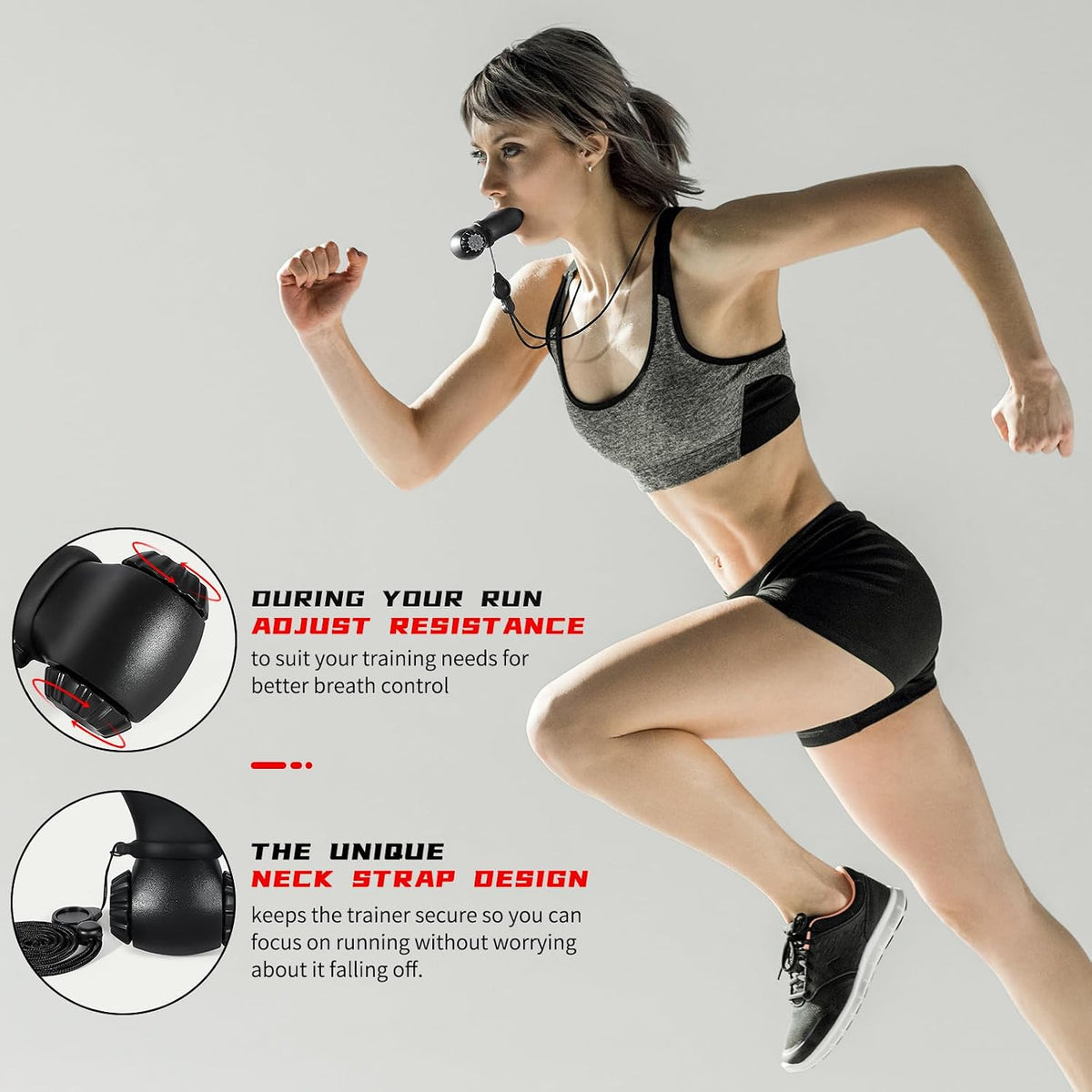 Breathing Trainer for Portable Lung Trainer, Breathing Resistance Trainer for Daily Fitness Training, Breathing Trainer for Lungs Different Fitness Needs & Easy to Clean.