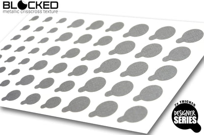 Blocked Original Vinyl Webcam Cover Stickers | Restickable & Stackable Privacy Covers | for All Camera-endable Devices | 3-Sizes | 57 Black Tabbed (Muted Matte)
