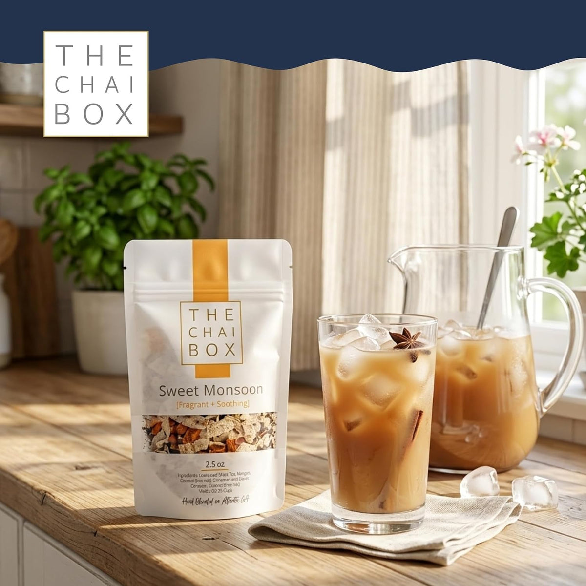 The Chai Box Traditional Coconut & Mango Chai - 100% Organic Black Tea