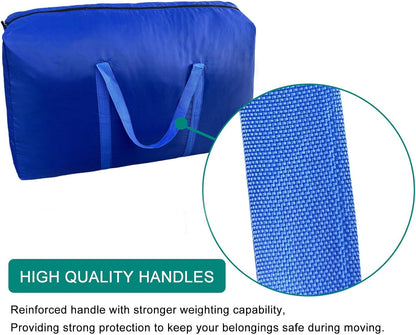 100L Extra Large Storage Bags, Big Moving Bags with Strong Zippers & Carrying Handles, Packing Bags for Moving, Storage, Travel and Camping, Storage Totes For Space Saving (Black)