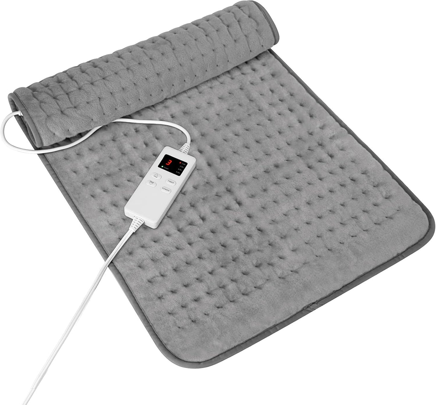 Heating Pad for Period Cramps, Heating Pad for Back/Neck/Shoulder Muscle Pain, 6 Heating & 4 Timer Setting, Auto Shut Off, Dry/Moist Heat & Machine Washable, Birthday Christma s Gifts for Women Mom