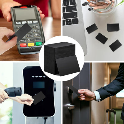 Xuhal Black NFC Cards Blank Tags 504 Bytes Digital Programmable Business Cards Chip Compatible with NFC Enabled Mobile Phones & Devices