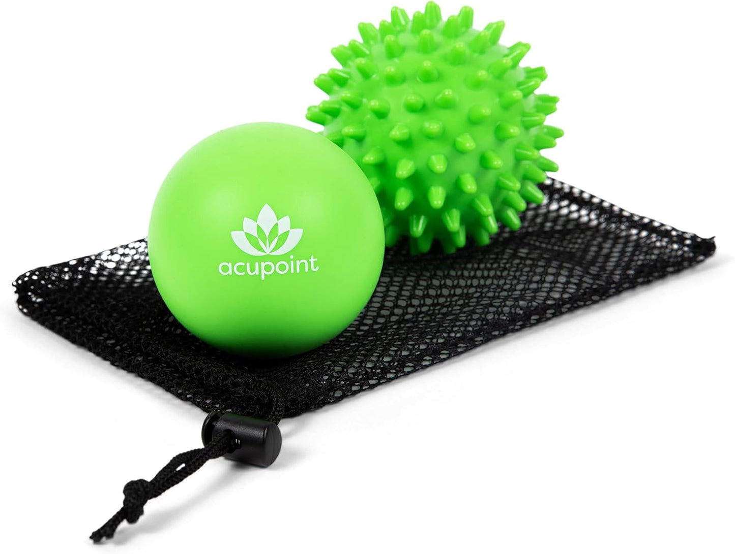 Acupoint Massage Therapy Ball Set of 2 - Myofascial Release, Trigger Point & Deep Tissue - Lacrosse Ball for Back, Neck, Foot and Plantar Fasciitis Relief