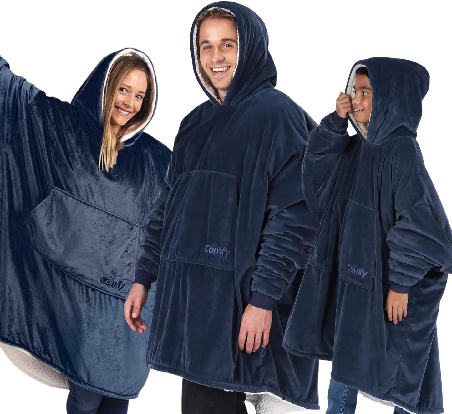 THE COMFY Original | From Shark Tank | Patented | Oversized Sherpa Wearable Blanket Hoodie| Gift for Women & Men | One Size