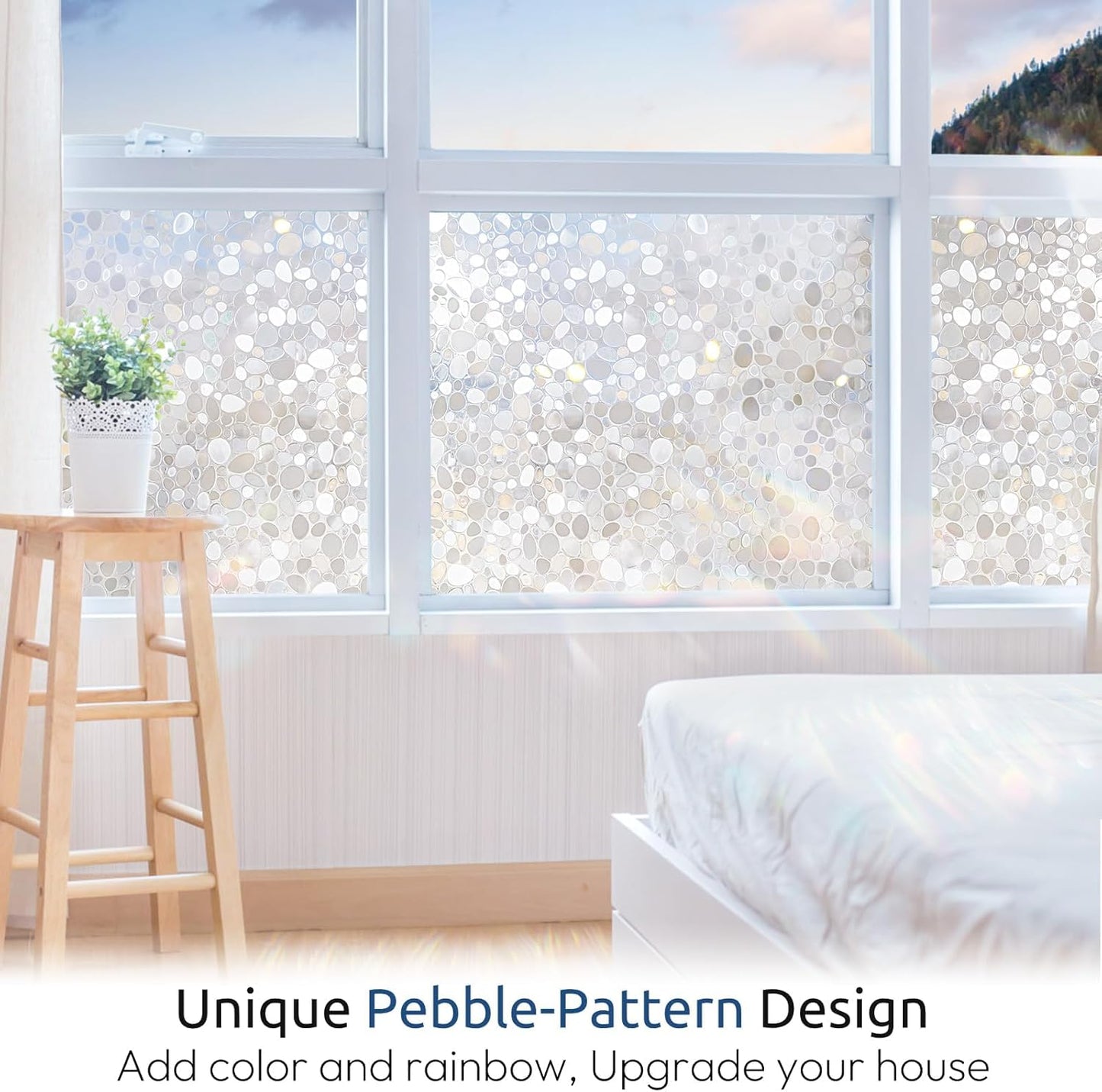 rabbitgoo Blackout Window Film Room Darkening Light Blocking 17.5" x 78.7" | Removable Static Cling without Glue, Tint & Privacy Film for Window Inside, Day & Night Sleep for Home Garage Bedroom House