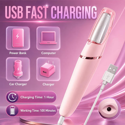 Electric Callus Removers for Feet, Upgraded Electric Foot Callus Remover, Rechargeable Portable Electronic Foot File Pedicure Tools, Feet Care for Dry&Dead Skin for Feet & Hands (Pink)
