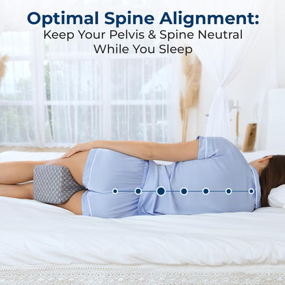 5 STARS UNITED Knee Pillow for Side Sleepers - Hip Pain Relief, Memory Foam Leg Cushion for Side Sleeping - Between Legs Pillow for Sciatica & Lower Back Pain, White
