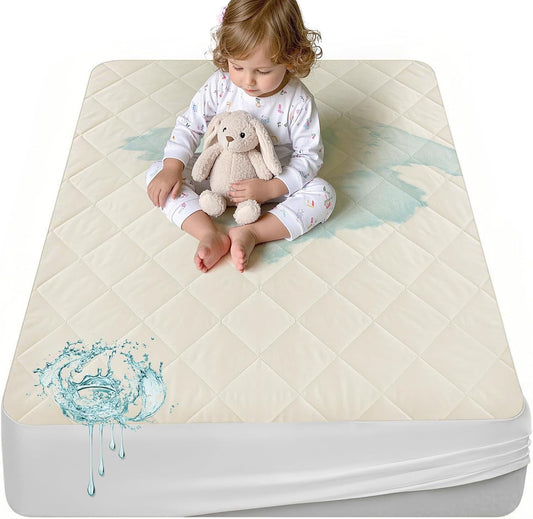 Organic King Mattress Protector - Top&Side 100% Waterproof Mattress Protectors, Breathable Organic Mattress Protector, Noiseless King Mattress Protectors Waterproof 80x76x17 in
