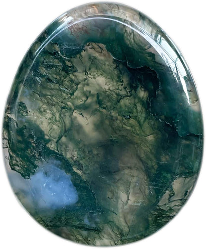 Fekuar Natural Moonstone Crystal Thumb Worry Stone, Hand Carved Healing Crystal Teardrop Pocket Worry Stones for Anxiety Stress Relief Meditation