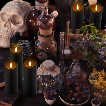24 Pcs LED Flameless Candles with Remote, 3D Flickering Flame & LED String Lights, Acrylic Clear Cylinder, Timer Function, Romantic Ambience for Home Decor, Party, Wedding (Ivory).