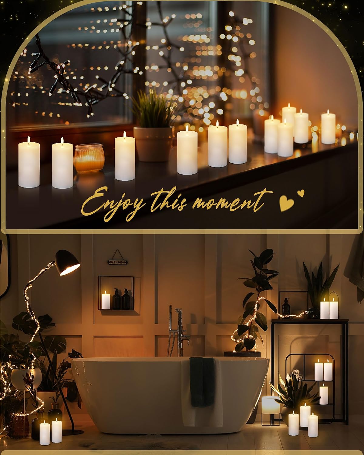 VIHOSE 12 Pack White Flameless Candles Set with Remote and Timer Flickering Flameless Battery Candles Flat Top LED Pillar for Wedding Outdoor Home Festival Decoration(D 3'' H 4'' 5'' 6'')