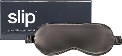 slip Pure Silk Sleep Mask - 100% Mulberry Silk, Ultra Soft & Comfortable, Blocks Light for Restful Sleep| Adjustable Strap for Perfect Fit, Gentle on Skin & Hair (Black - 1 Count Pack of 1)