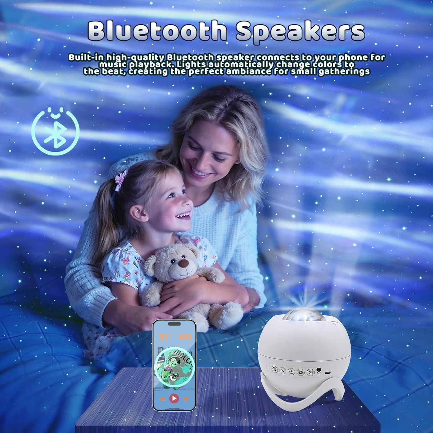 Star Projector, Galaxy Projector, Remote Control & Timer Galaxy Light