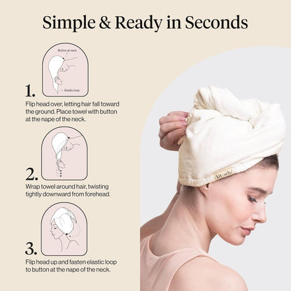 Kitsch Microfiber Hair Towel Wrap for Women – Ultra Absorbent Microfiber Bath Towels for Wet, Curly, Long or Short Hair – Anti-Frizz Hair Wrap, Great Hair Products Gift for Women – Pink
