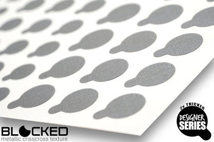 Blocked Original Vinyl Webcam Cover Stickers | Restickable & Stackable Privacy Covers | for All Camera-endable Devices | 3-Sizes | 57 Black Tabbed (Muted Matte)