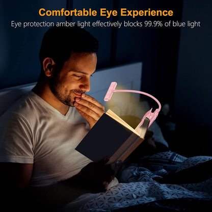 Gritin 19 LED Rechargeable Book Light for Reading in Bed with Memory Function- Eye Caring 3 Color Temperatures,Stepless Dimming Brightness,90 Hrs Runtime Lightweight Clip on Light for Book Lovers