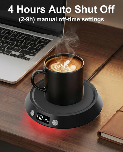 Kepwam Mug Warmer for Desk, Coffee Warmer with 3 Temp Settings & 2-9H Timer