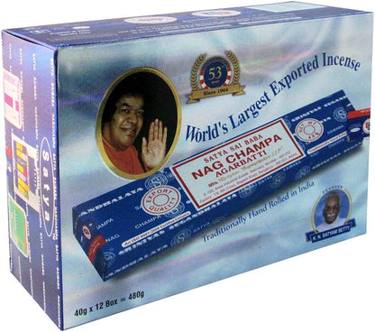 TRUMIRI Incense Stick Holder Bundle with Satya Sai Baba Nagchampa 250g Bulk Incense Sticks Nag Champa Agarbatti - Pack of 1 (Approx 250 Insence-Sticks)