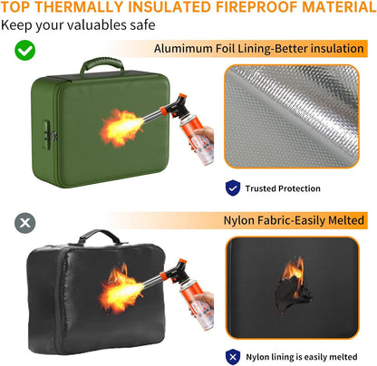 DocSafe 5200°F Fireproof Document Organizer Box with Lock, Heat Insulated